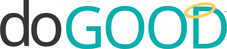 doGOOD logo with halo and turquoise text