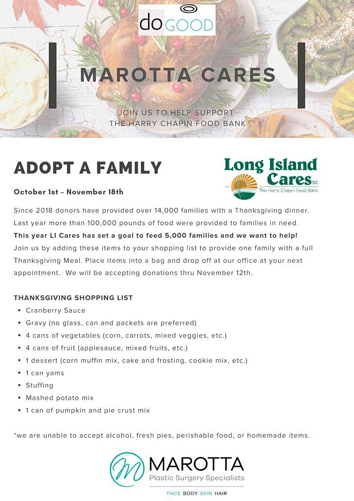 Thanksgiving food drive for families in need.